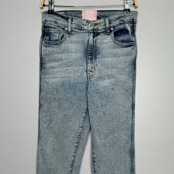 Revice Denim Women Uptown Mom Jean in Stardust Size 28 Acid Wash High Rise Ankle - Picture 5 of 15